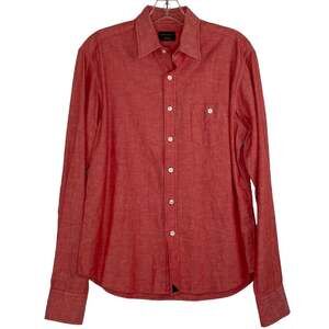 Untuckit button up long sleeve shirt reddish pink Men's Small